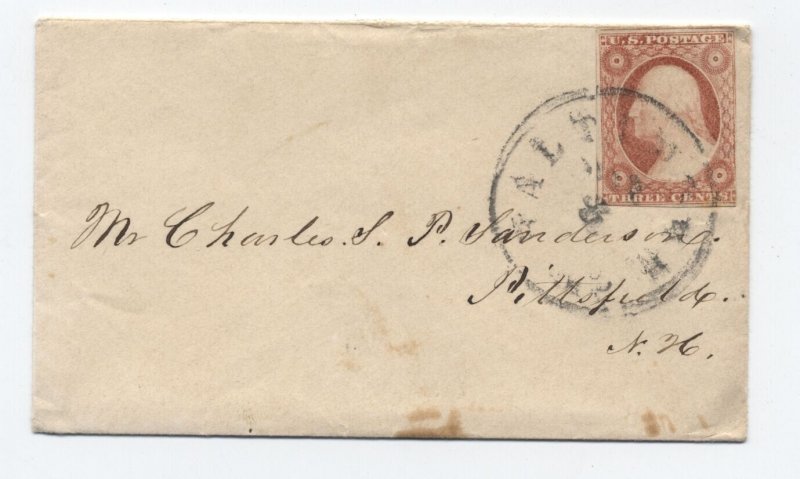 1850s Baltimore MD #11A cover with letter [h.4738]