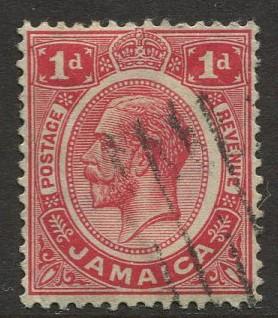 Jamaica -Scott 61 - KGV Definitive -1916 - Used - Single 1p Stamp