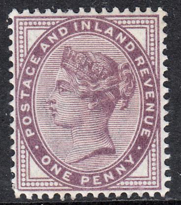 GB QV 1881 1d Deep Purple SG173 Mint Never Hinged MNH UMM