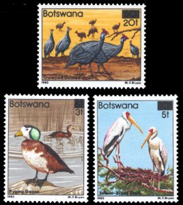 Botswana 1987 BIRDS Scott #401-403 Mint Never Hinged