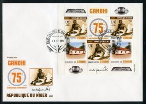 GUINEA BISSAU 2023 75th MEMORIAL ANN OF MAHATMA GANDHI LABEL SHEET FDC