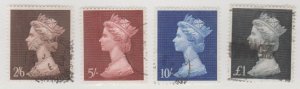 Great Britain Machins - Scott #MH18-MH21 Stamp - Used Set