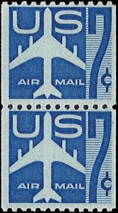 U.S. Scott # C52  1958 7c bl  Jet Airliner  mint-nh- vf