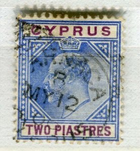 CYPRUS; 1904 early ED VII issue fine used 2Pi. value 