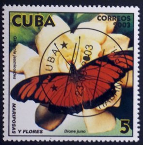 CUBA Sc# 4333  BUTTERFLIES butterfly  5c   2003 used / cto