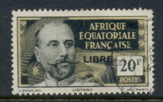 French Equatorial Africa 1940-41 Pictorials Opt Libre 20f B. FU