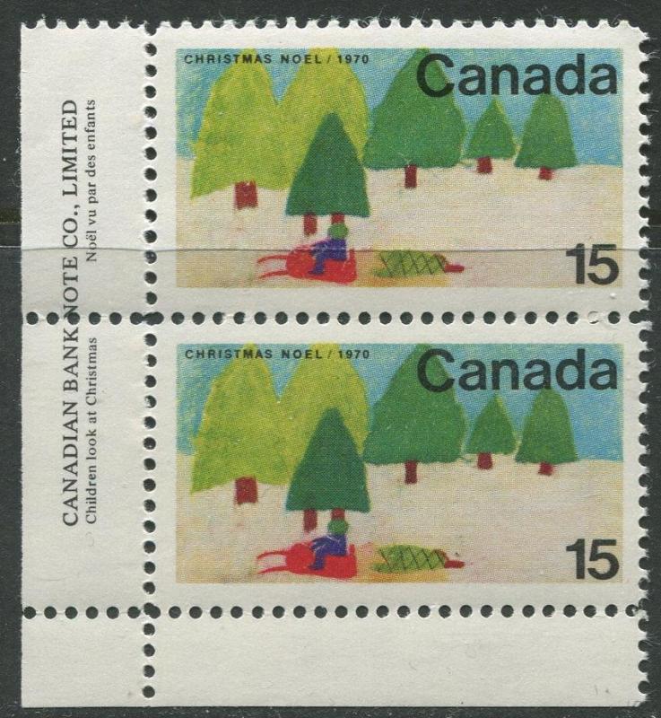 STAMP STATION PERTH Canada #530 Christmas 1970 MNH Pair CV$2.00