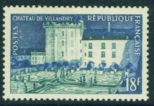 FRANCE Scott 729, MH* Villandry Chateau stamp 1954