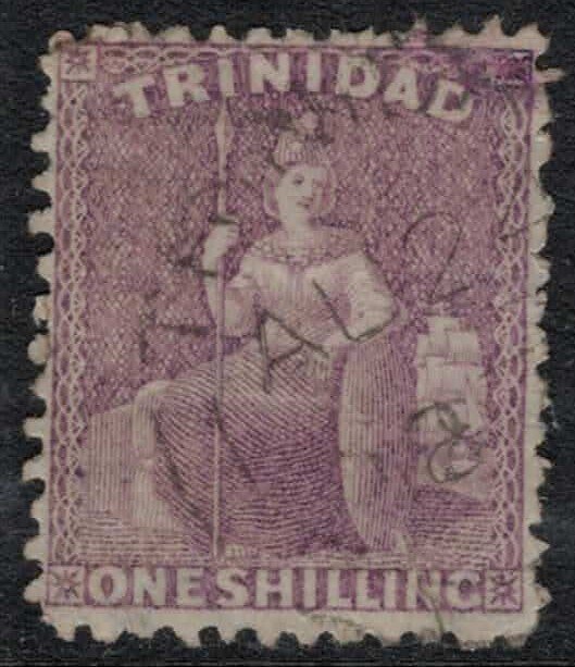 Trinidad #54  CV $10.00  tiny tear, light cancel Aug. 24, 1887