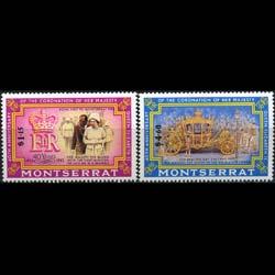 MONTSERRAT 1993 - Scott# 827-8 Coronation Set of 2 NH