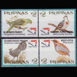 PHILIPPINES 1994 - Scott# 2333a-d Birds Set of 4 NH