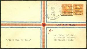 US #723 6¢ Garfield FDC, pair, unknown cachet, VF