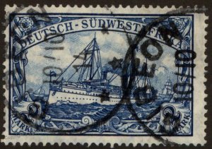 German 1914 WWI SW Africa GIBEON DSWA Mi30 Wmk 2 Mark Yacht 104313