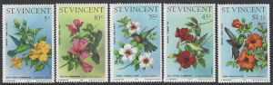 St. Vincent #465-9 mint, flowers & birds, issued 1976