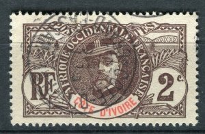 FRENCH COLONIES: COTE IVORY 1906 Faidherbe/Palms issue used 2c. fair Postmark