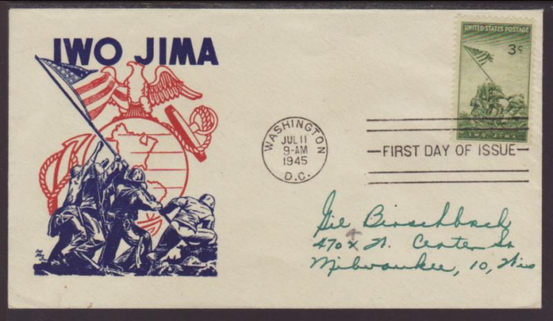 US 929 Iwo Jima 1945 Pen FDC