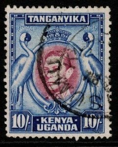 KENYA, UGANDA & TANGANYIKA SG149 1938 10/= PURPLE & BLUE p13¼ FINE USED