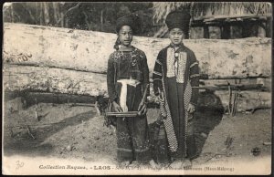 1910 Laos Original Postcard Raquez Collection Poubao Poúsao Mousseux (Mekong)