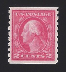 1912 2c George Washington, Coil, Carmine Scott 413 Mint F/VF NH