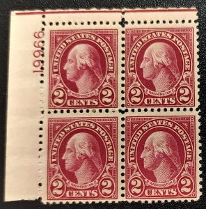 Scott Stamp #634 & 634b-1926 Scarce Washington Carmine-Lake, MNH OG- SCV $4,250