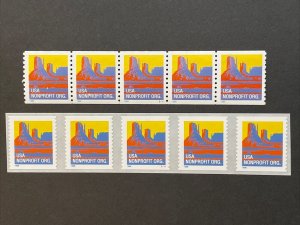 2 Different US PNC5 5c Butte Nonprofit Stamp Sc# 2902-2902B MNH w/ Control #s