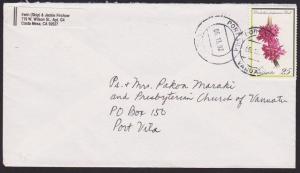 VANUATU 1992 local Port Vila cover - 25v Orchid............................67291