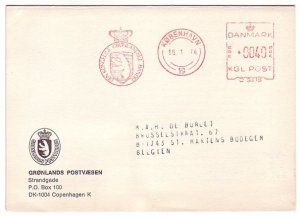 Meter card Denmark 1974 Polar bear - The Greenland Post Office