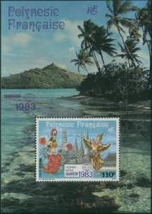 French Polynesia 1983 Sc#C200a,SG404 Bangkok Stamp Exhibition MS MNH