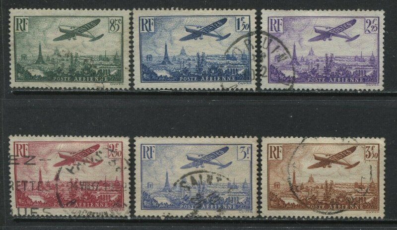 France 1936 Airmails to 3f50 used