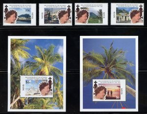 Nevis 702-07 MNH, QEII Assension to the Throne 40th. Anniv. Set from 1992.