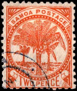 Samoa #13g, Incomplete Set, 1897, Used