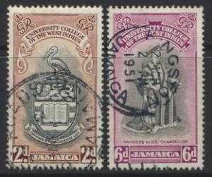 Jamaica SG 149 / 50  Used  SC# 146 / 7  BWI University College  see details