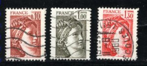 France 1563,1662,1665  used   PD