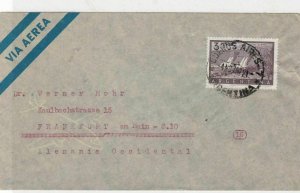 Argentina 1957 air mail  tuberculosis stamps cover ref 21748