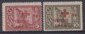 Italy Egeo German occ.- Sassone n.132-133 cv 360$ MNH**