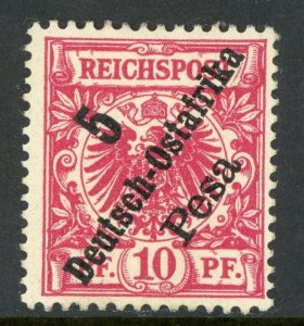 East Africa 1896 Germany 5 Pesa/10 pfg Carmine Sc #8 MNH E468