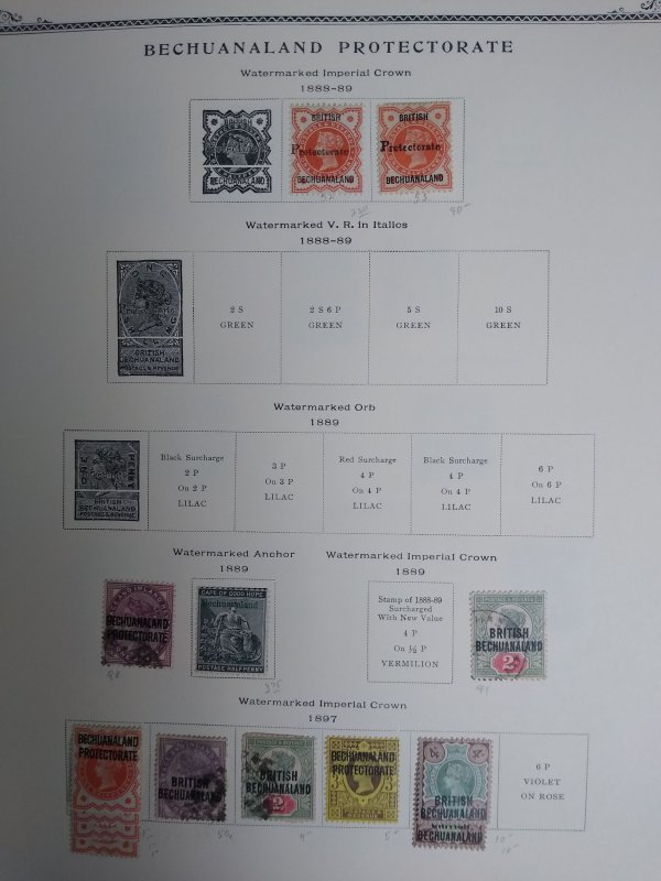 collection on pages Bechuanaland JO: CV $708