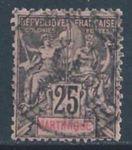 Martinique #43 Used 25c Navigation & Commerce
