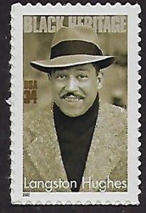 Catalog #3557 Single Stamp Langston Hughes Writer Black Heritage Series