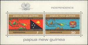 Papua New Guinea #424a, Complete Set, Souvenir Sheet Only, 1975, Never Hinged