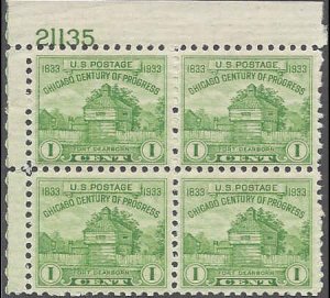 728 Mint,OG,NH... Plate Block of 4... SCV $3.00