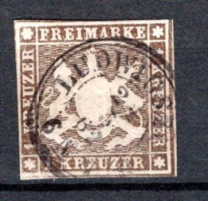 German States Wurttemberg Scott # 13, used