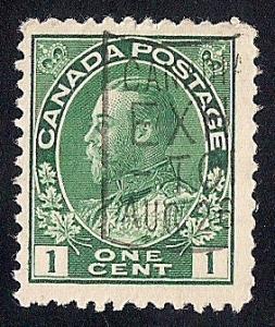 Canada #104 1 cent LOGO CANCEL King George 5 Stamp used F-VF