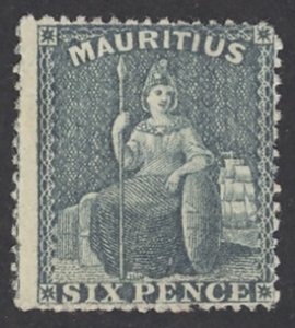 Mauritius Sc# 22 MH 1862 6p Britannia