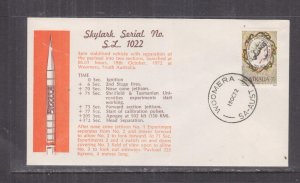 AUSTRALIA, 1972 WOOMERA ROCKET RANGE, SKYLARK SL 1022 LAUNCH cover.