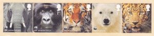 Great Britain 2887a MNH 2011 WWF World Wildlife Fund 30th Anniversary Strip