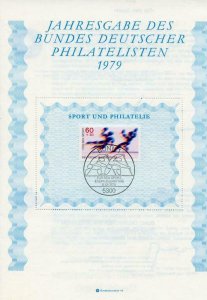 ANNIVERSARY OF GERMAN PHILATELISTS LOT OF 21 DIFFERENT LEAFS FIRST DAY CANCELED