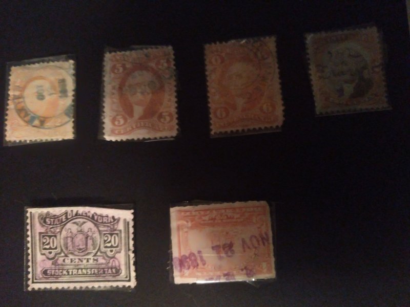 16 US  Internal Revenue Documentary & Stock Transfer Tax Stamps XF Collection