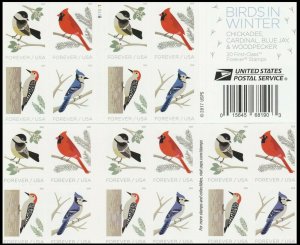2018 US STAMP - BIRDS IN WINTER  - FOREVER BOOKLET OF 20 - Scott# 5317-5320