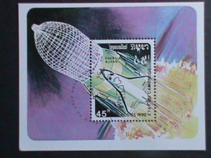 CAMBODIA 1990 - SC#1106 SPACE DAY-CTO S/S VERY FINE WE SHIP TO WORLD WIDE